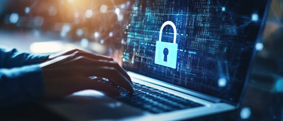 Poster - A cyber security expert specializes in protecting sensitive data and cloud technologies, often working remotely to ensure network security and safeguard systems from threats and attacks