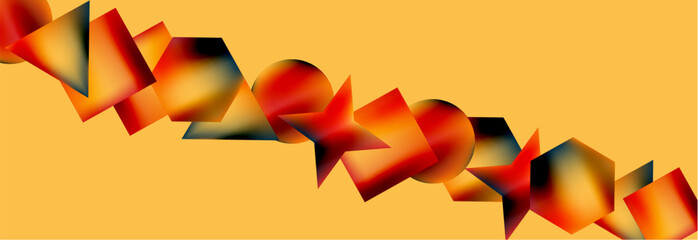 Aufkleber - Fluid color geometric shapes abstract background. Vector Illustration For Wallpaper, Banner, Background, Card, Book Illustration, landing page