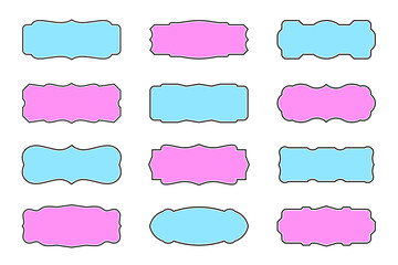 Poster - Design a set of text frames with a transparent background	
