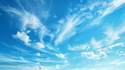 Wall Mural - beautiful blue sky with white clouds