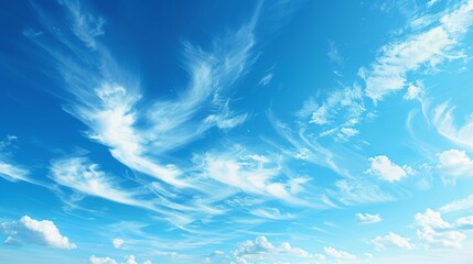 Wall Mural - beautiful blue sky with white clouds