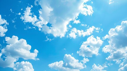 Wall Mural - beautiful blue sky with white clouds