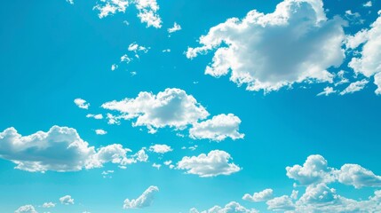 Wall Mural - beautiful blue sky with white clouds