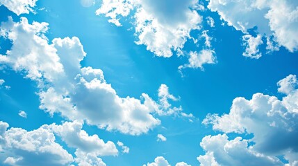 beautiful blue sky with white clouds