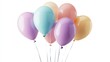© Dreamer Castle - A cluster of pastel-colored balloons, hovering against a white backdrop, evoking a sense of lightness and joy