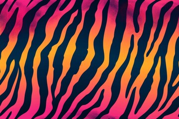 Wall Mural - zebra repeating texture in neon colors