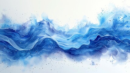 Sticker - watercolor water river background