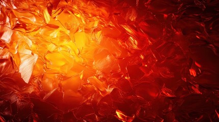 Poster - Abstract background with dynamic bright red and orange shapes and textures.