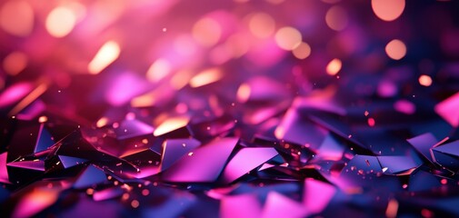 Poster - Abstract vibrant shards with colorful bokeh light effects, creating a dynamic visual.