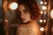 © Valentin - Captivating Portrait of a Woman with Soft Lighting and Glamorous Attire