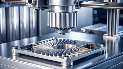 metal printer creating intricate steel part , additive manufacturing, technology, innovation, manufacturing, metal