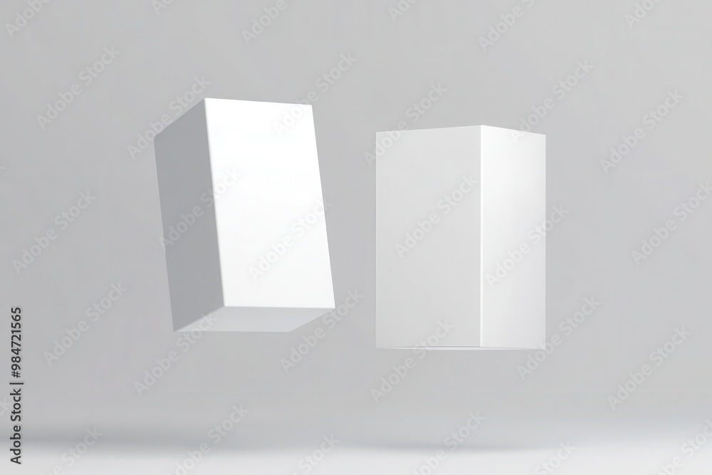 Blank box for packaging, rectangle box mockup, software packaging ...