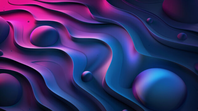 abstract background with geometric shapes pink and blue