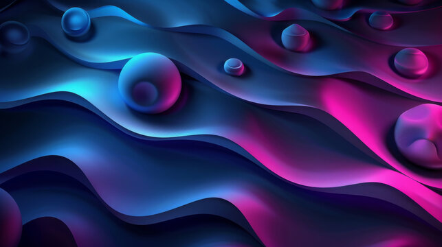 abstract background with geometric shapes pink and blue