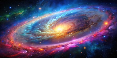 Wall Mural - of a colorful and vibrant galaxy, universe, space, stars, planets, cosmic, cosmos, astronomy, galaxy