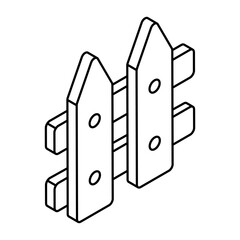 An icon design of fence