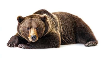 Sticker - A Brown Bear Lying Down