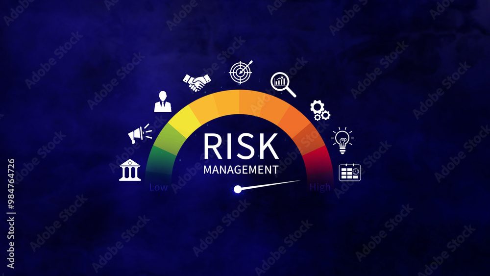 RISK concept, analyzing risk and opportunities to planning business via ...