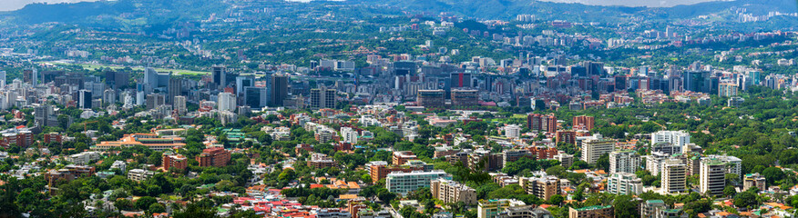 Caracas panoramic view from Cerro el Avila showing the city east  skyline