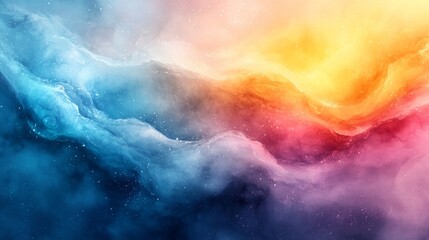 Canvas Print - Abstract Cosmic Landscape with Vibrant Hues