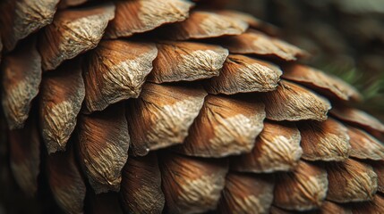 Wall Mural - Close-up of Pine Cone Scales