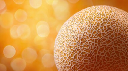 Poster - Close-up of a Ripe Cantaloupe Melon