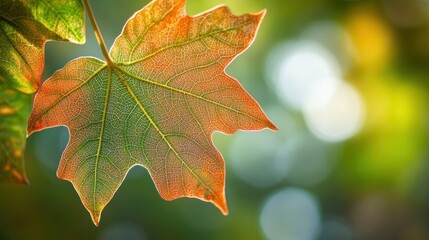 Wall Mural - Autumn Leaf Close-Up