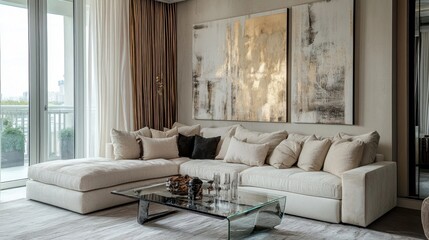 Canvas Print - Modern Living Room Interior Design