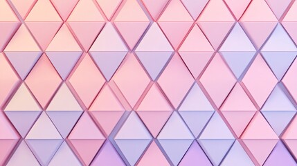 Canvas Print - Pink and purple geometric triangle pattern background.