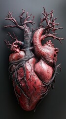 Wall Mural - Heart of the Tree: A Surreal Sculpture of Love and Loss