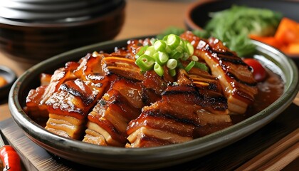 Wall Mural - Savory Korean Grilled Pork Belly Delight