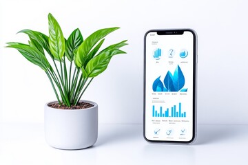Wall Mural - bounce rate reduction strategies, visualized in a minimalist design with charts showing improved use
