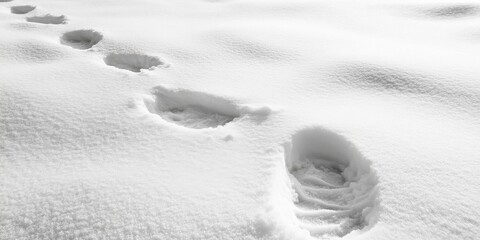 Sticker - Footprints in freshly fallen snow 