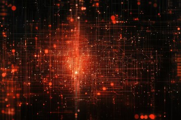 Poster - Digital tech background. High-tech design with intersecting lines and dots creating a modern style