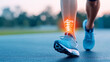 © Visions.Studio - Athlete suffering from an ankle sprain while running, showcasing injurys impact on performance and mobility. image captures moment of strain and importance of proper care