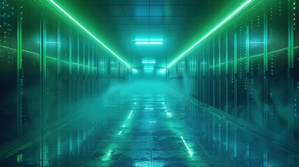 Sticker - Neon Green Server Room