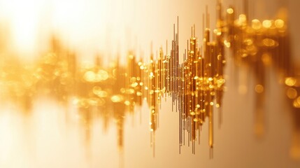 Poster - A close-up of a gold price graph with candlestick charts and moving averages, presented on a white background to highlight the data trends.