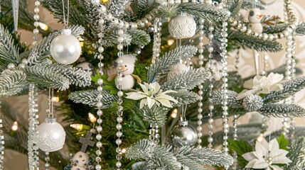 Poster - A close-up of the decorated Christmas tree