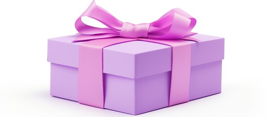 Sticker - Purple Gift Box with Pink Ribbon