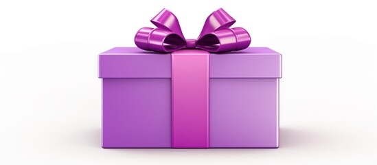 Sticker - Purple Gift Box with Ribbon