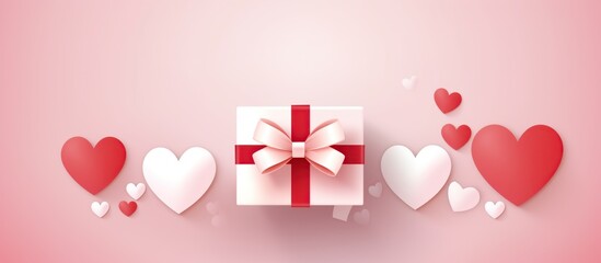 Sticker - Gift Box with Hearts