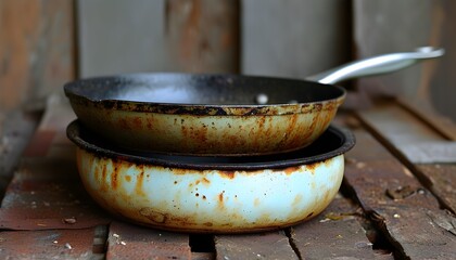 Charming vintage frying pan with rustic patina and rich history