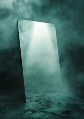 Wall Mural - a mirror is reflected in a foggy, misty environment