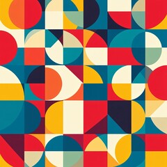 Poster - Colorful geometric abstract pattern design