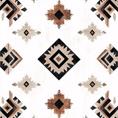 Poster - Geometric patterned design on white background