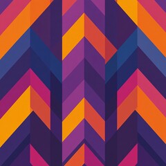 Wall Mural - Colorful geometric chevron pattern design.