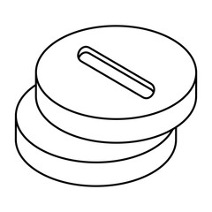 Wall Mural - An editable design icon of capsules 