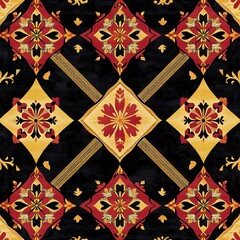Poster - Colorful patterned design on a dark background