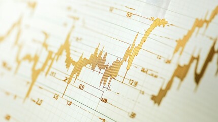 Poster - a top-down view of a financial analysis screen showing a gold price chart with various technical ind