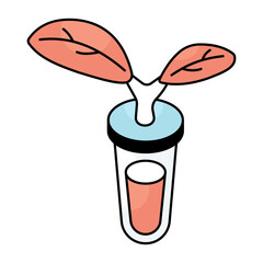 Sticker - Perfect design icon of botanical flask 